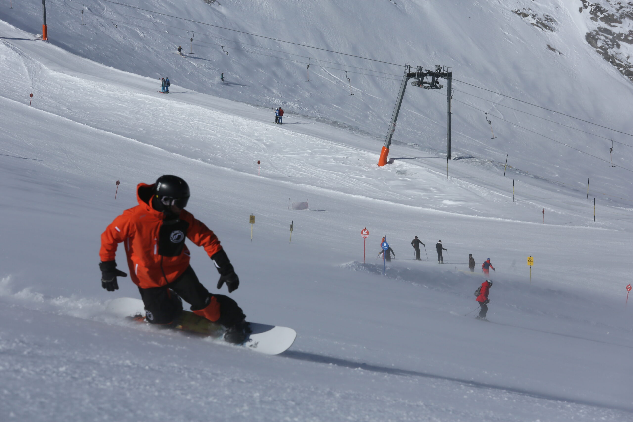Trening narciarski na lodowcu Stubai